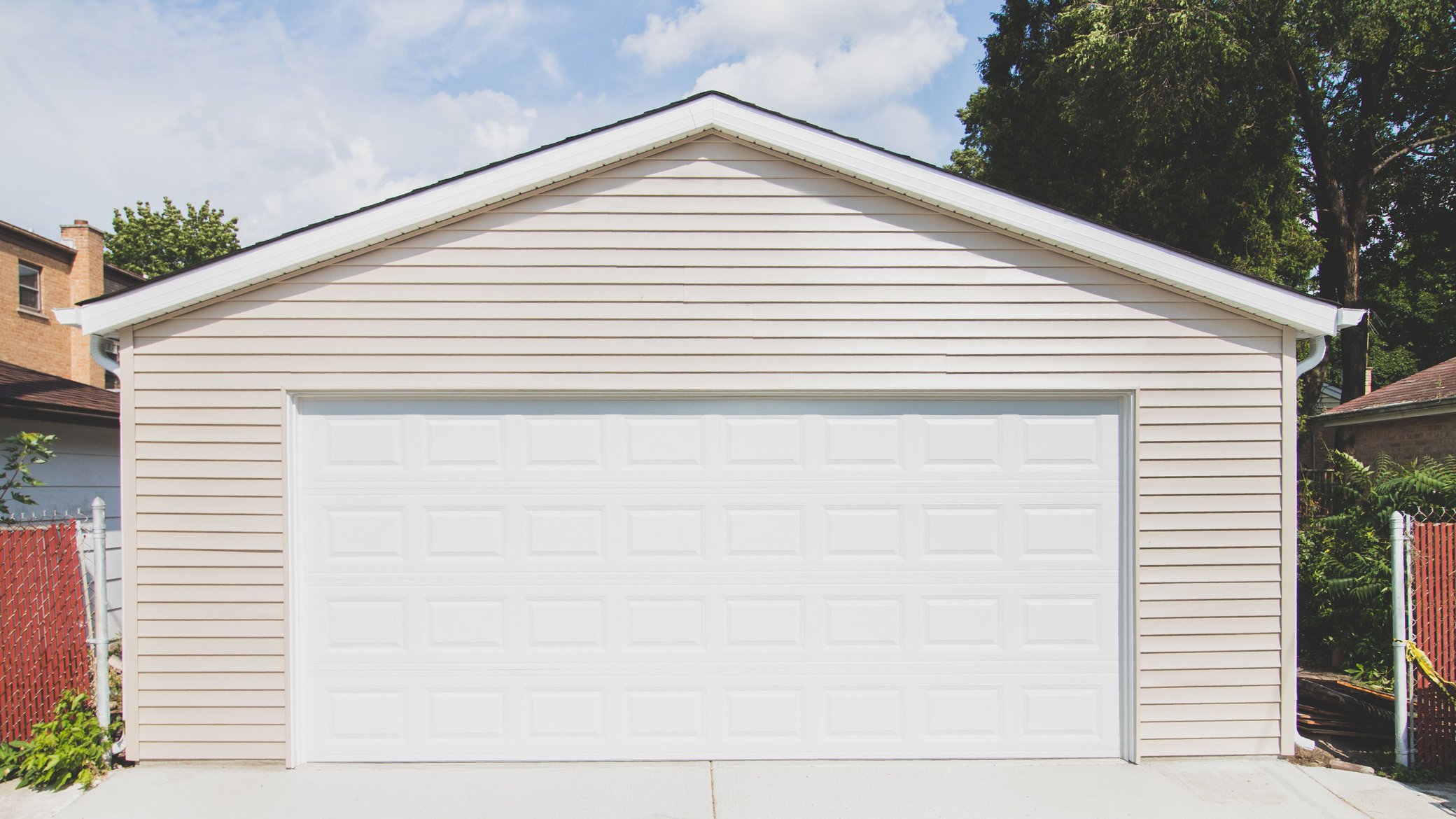White Standard Material Garage Package