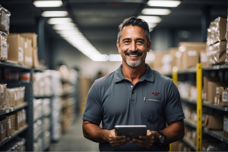 AdobeStock_Guy in store with nlc shirt