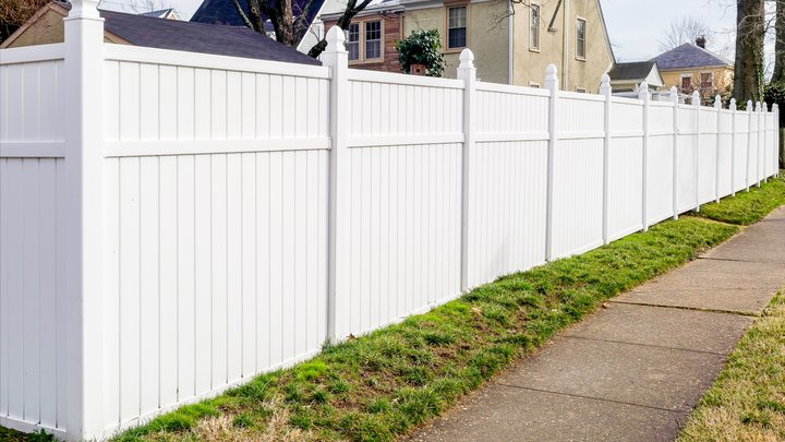 Fortress Style White Wood Fence